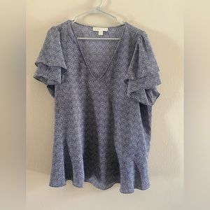 Michael Kors flowy doubled sleeve fresh blouse size 1X